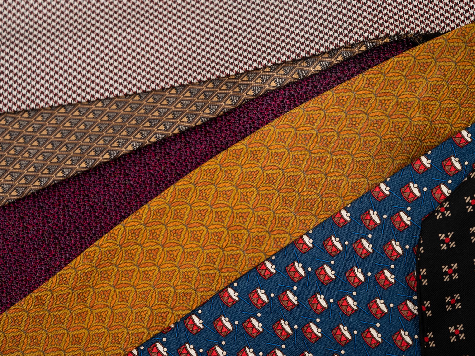 Collection of Twelve Men's Ties: Nine Hermès, Two Dior, and One Chanel, 1980s-2000s