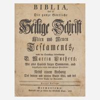 [Americana] [Sauer, Christoph] ["Gun-Wad" Bible] Biblia, Das ist: Die ganze Gottliche Heilige Schrift Alten und Neuen Testaments, nach der Deutschen Uebersetzung D. Martin Luthers...
