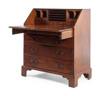 A George III Mahogany Slant-Front Bureau