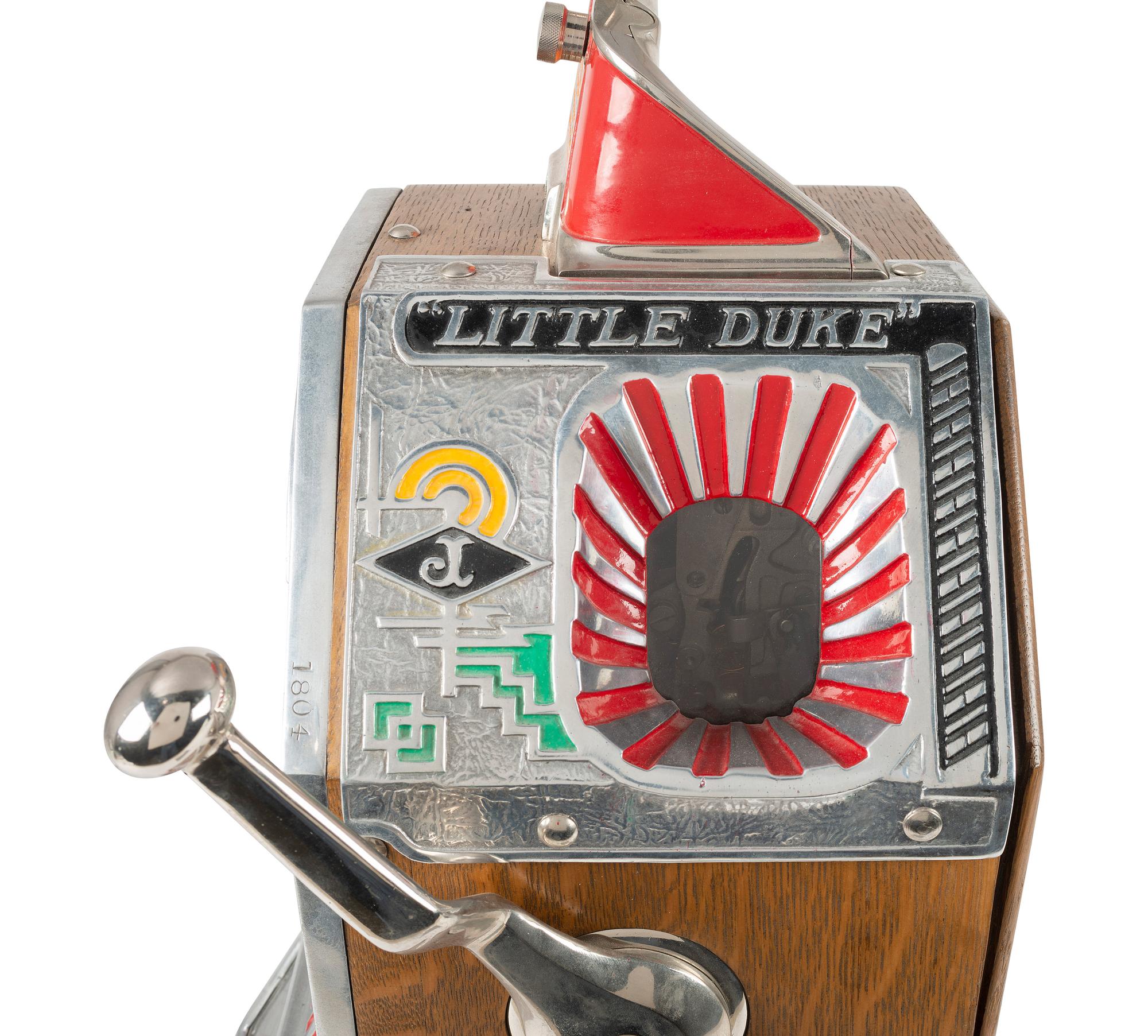 A Jennings One Cent Little Duke Gum Dispensing Slot Machine