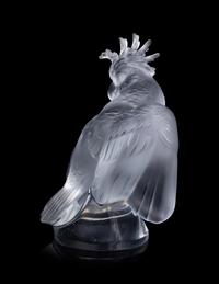 A Lalique Ara Cockatoo Sculpture