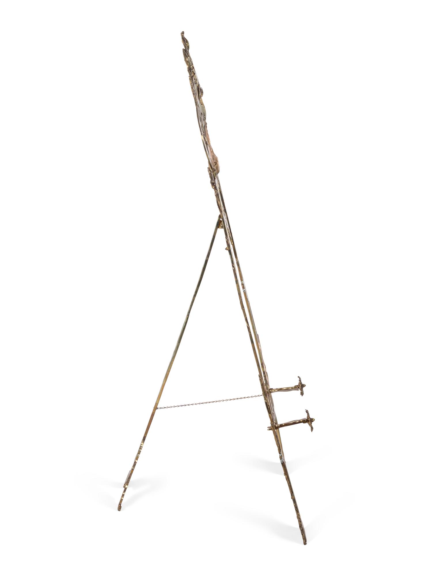 A Continental Gilt Bronze Easel