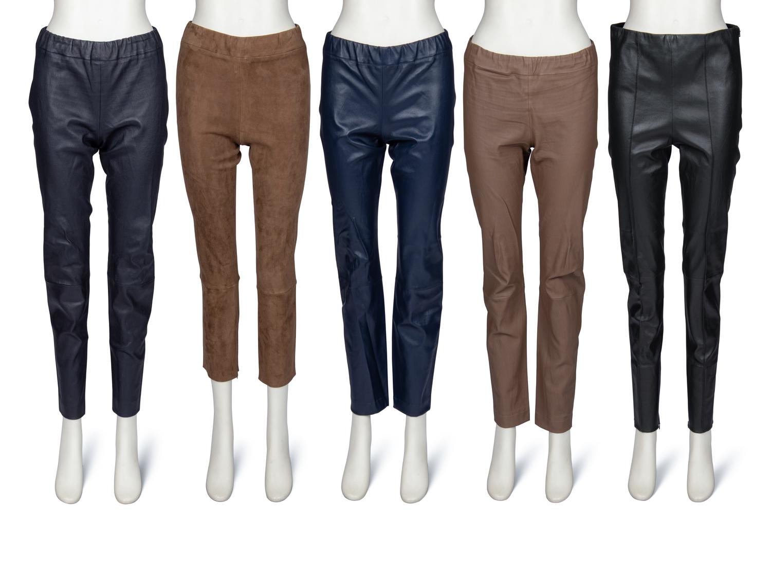 The Row, Five Pairs of Leather Pants/Leggings