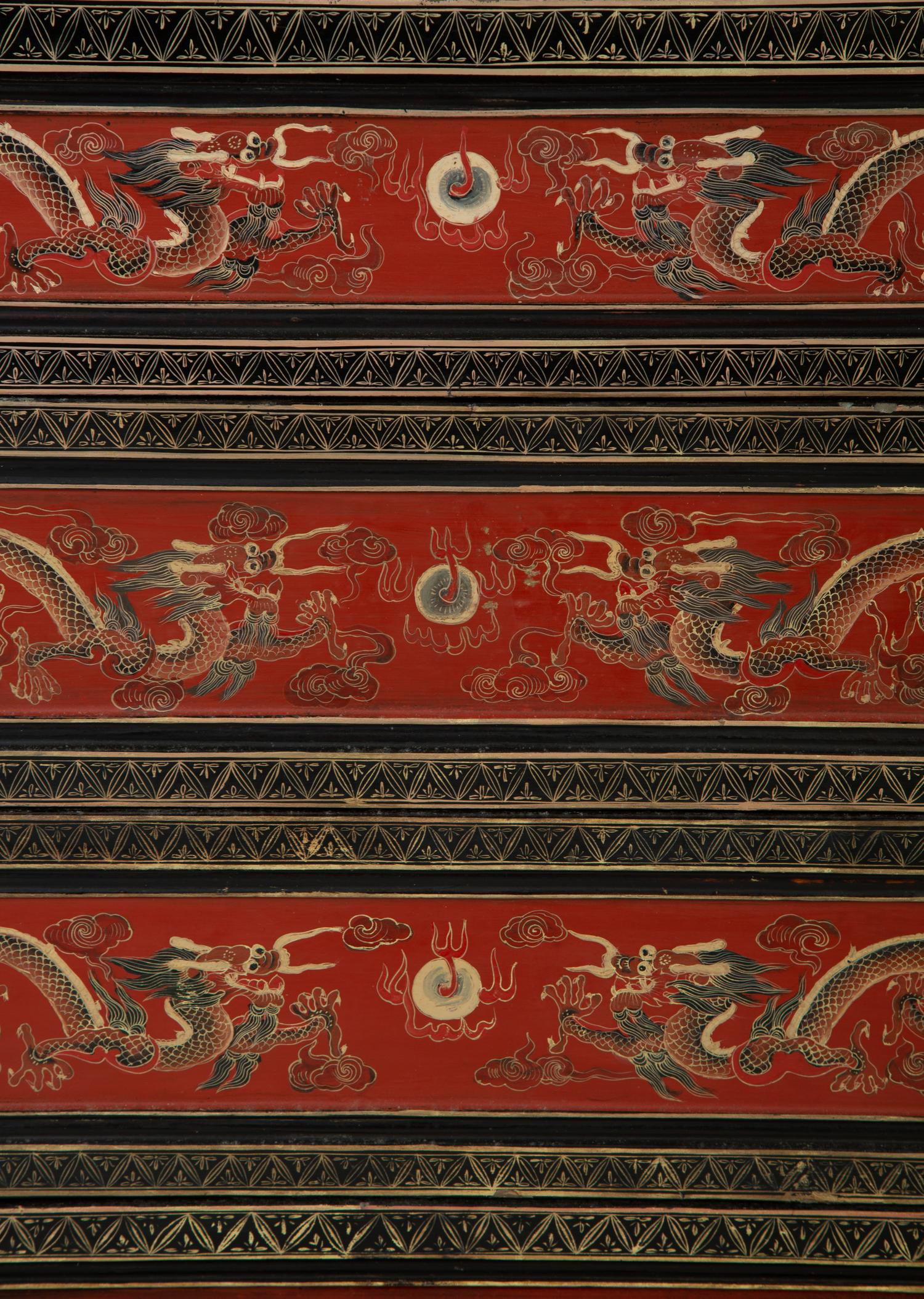 A Chinese Painted and Lacquer Marriage Chest — EARLY 20TH CENTURY