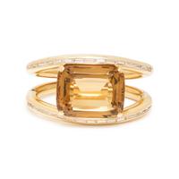 CITRINE AND GOLD BANGLE BRACELET