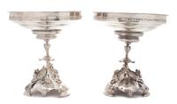 A Pair of English Victorian Silver-Plated Fruit-Stands
