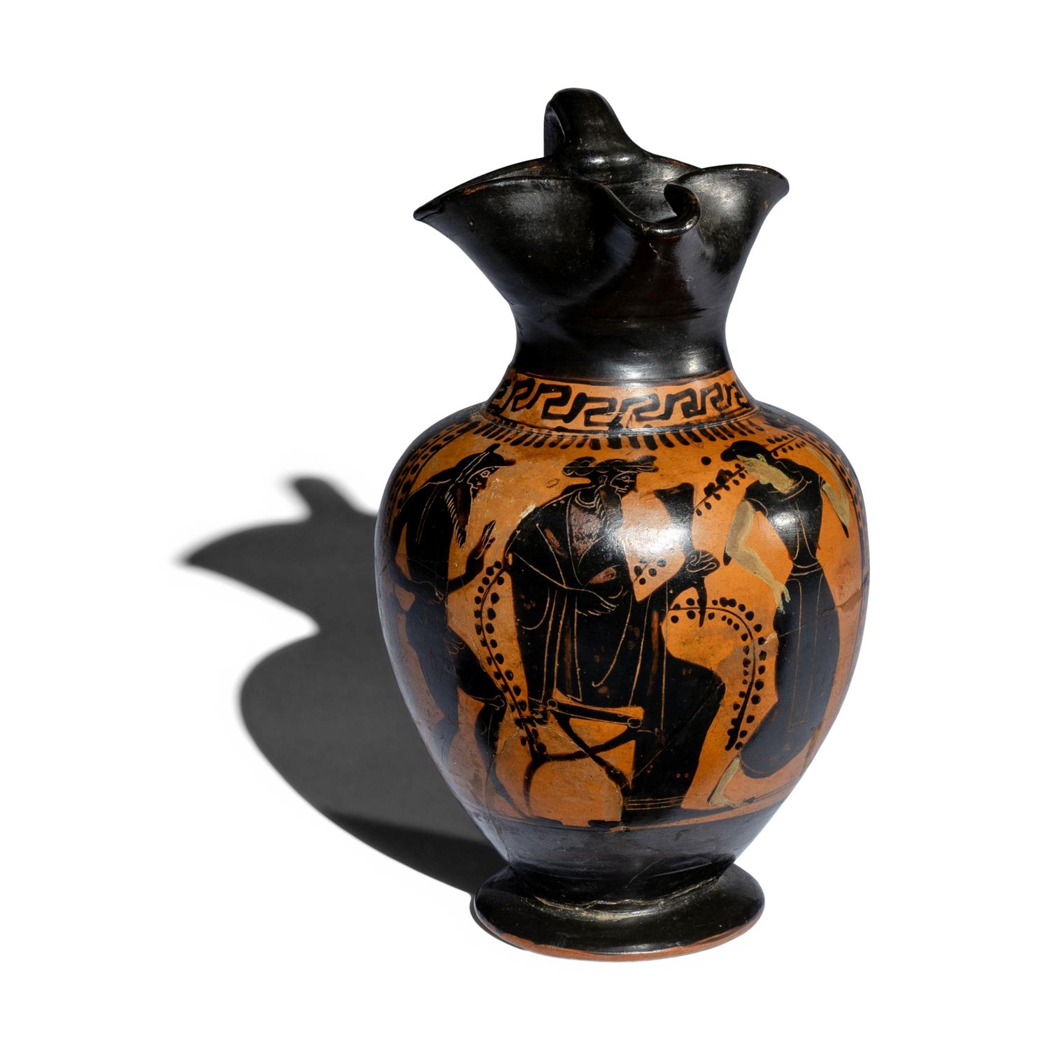 An Attic Black-Figured Trefoil Oinochoe