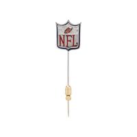 DIAMOND, GARNET, AND ENAMEL 'NFL' STICK PIN