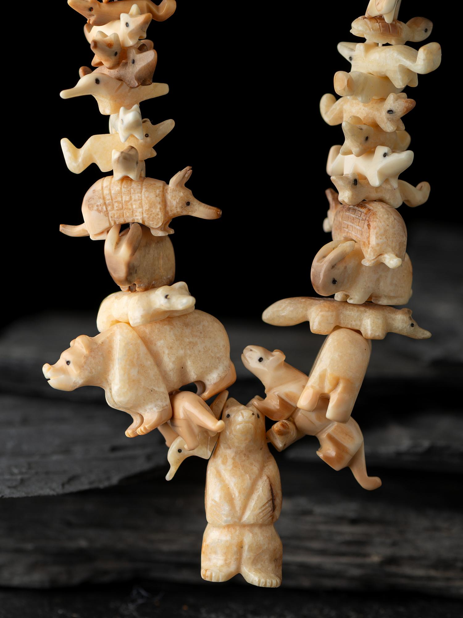 Navajo or Zuni Carved Fetish Necklaces