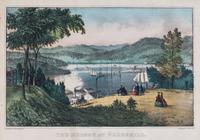 CURRIER & IVES. the Hudson at Peekskill. Litho. with hand-coloring. New York, n.d. [c. 1860]