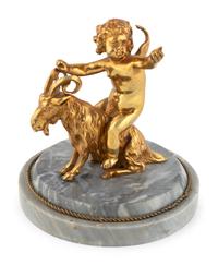 A French Gilt Bronze and Marble Ornament