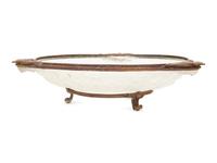 A Sabino Gilt Metal Mounted Glass Center Bowl