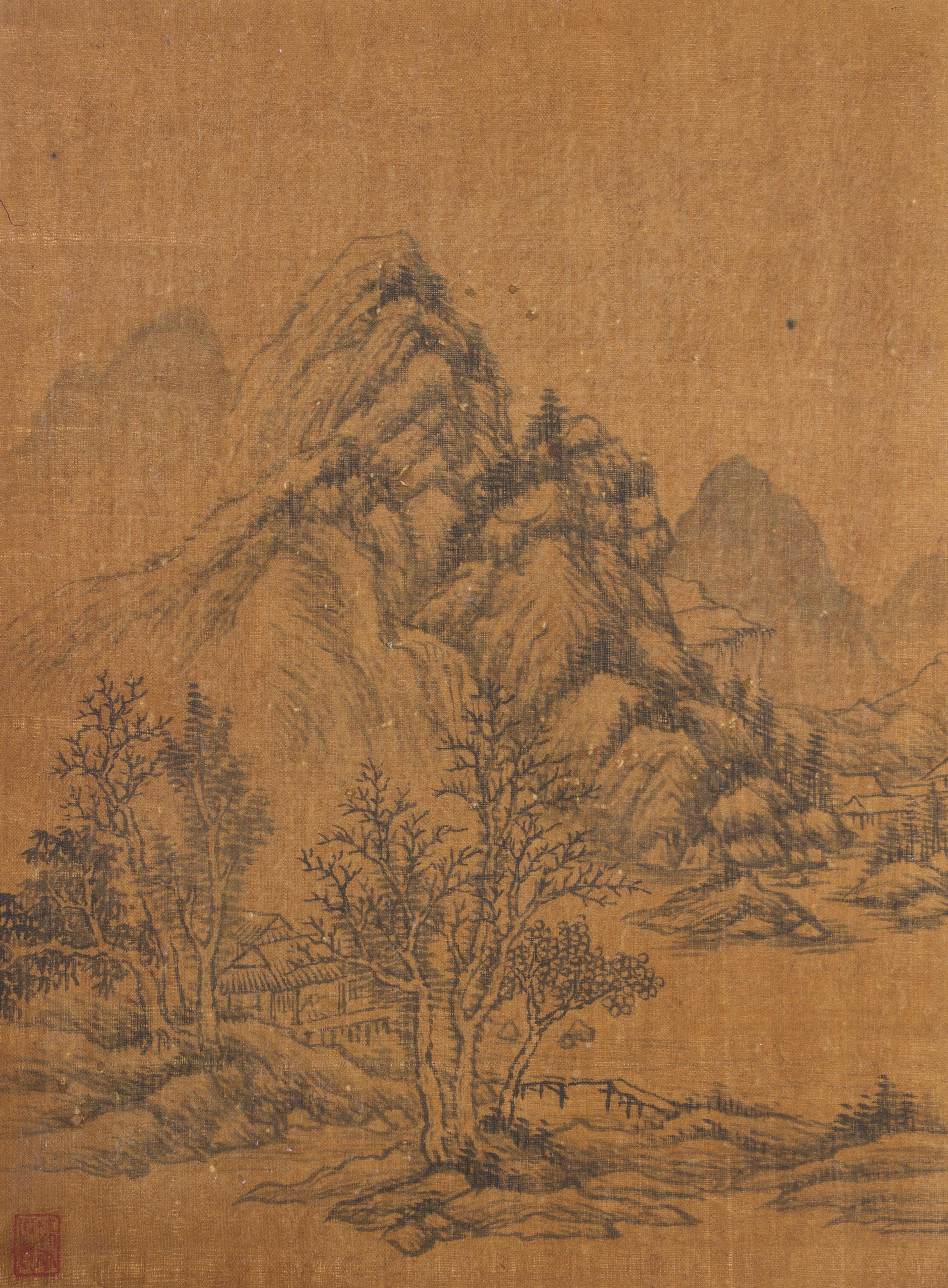 After Wu Li, (Chinese, 1632-1718), depicting mountainous landscape scenes.
