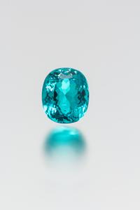 A Fine 4.01 Carat Cushion Cut Brazilian Paraiba Tourmaline,