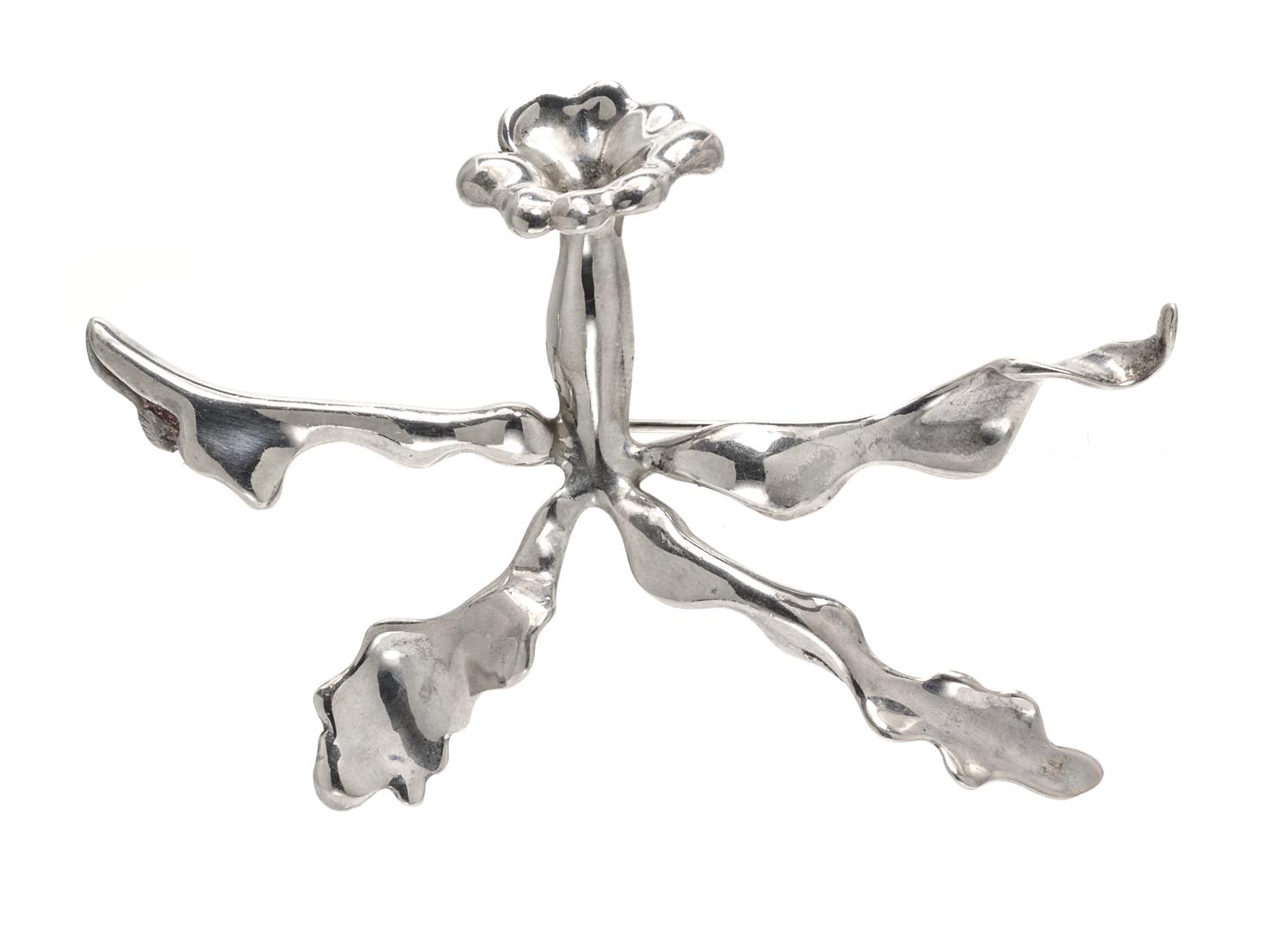 A Sterling Silver Flower Brooch, Angela Cummings, Circa 1986, 10.30 dwts.