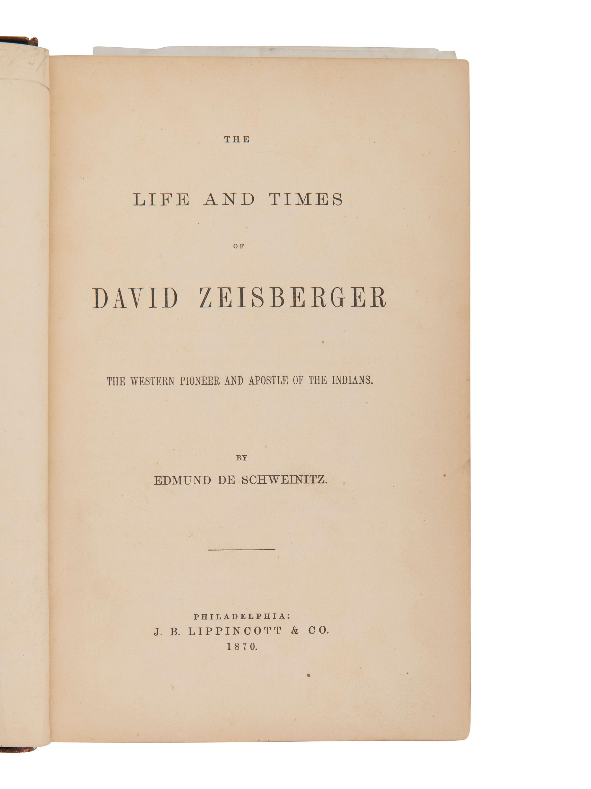 [NATIVE AMERICANS -- MISSIONARIES]. A group of 5 works relating to missionaries, comprising: