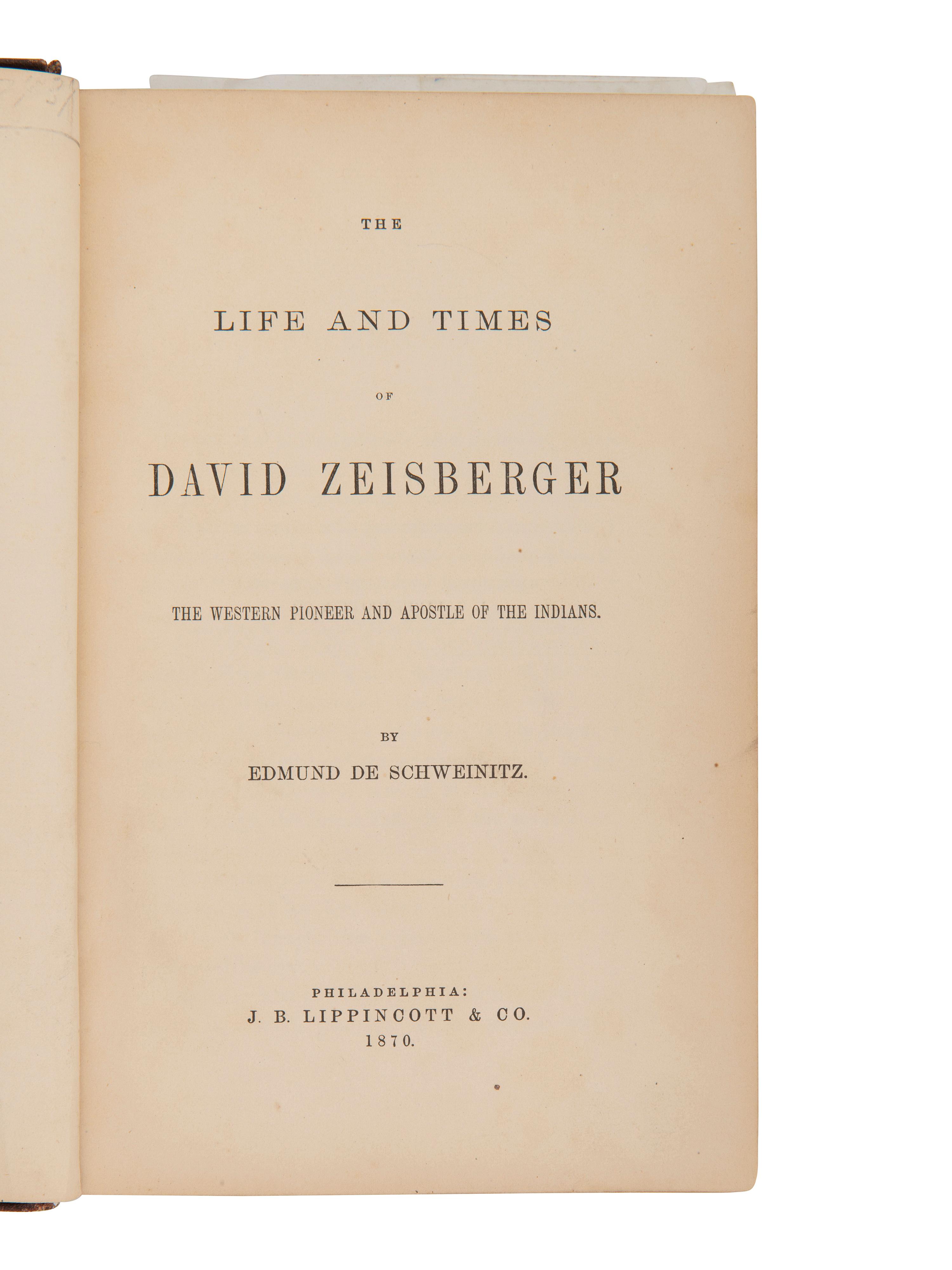 [NATIVE AMERICANS -- MISSIONARIES]. A group of 5 works relating to missionaries, comprising: