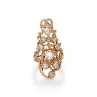 YELLOW GOLD AND DIAMOND RING