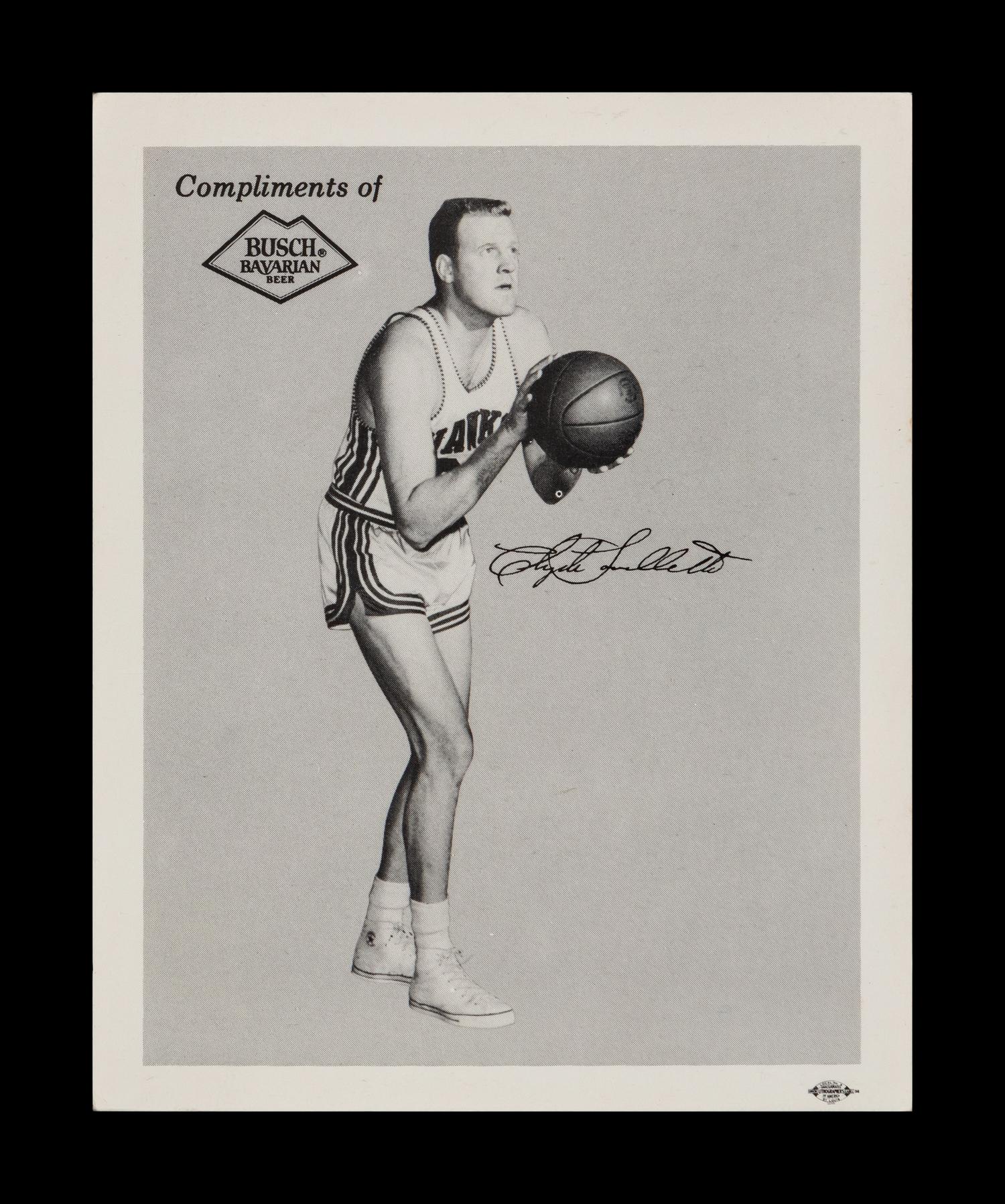 A 1959-60 St. Louis Hawks Bush Bavarian Beer Team Basketball Card Set