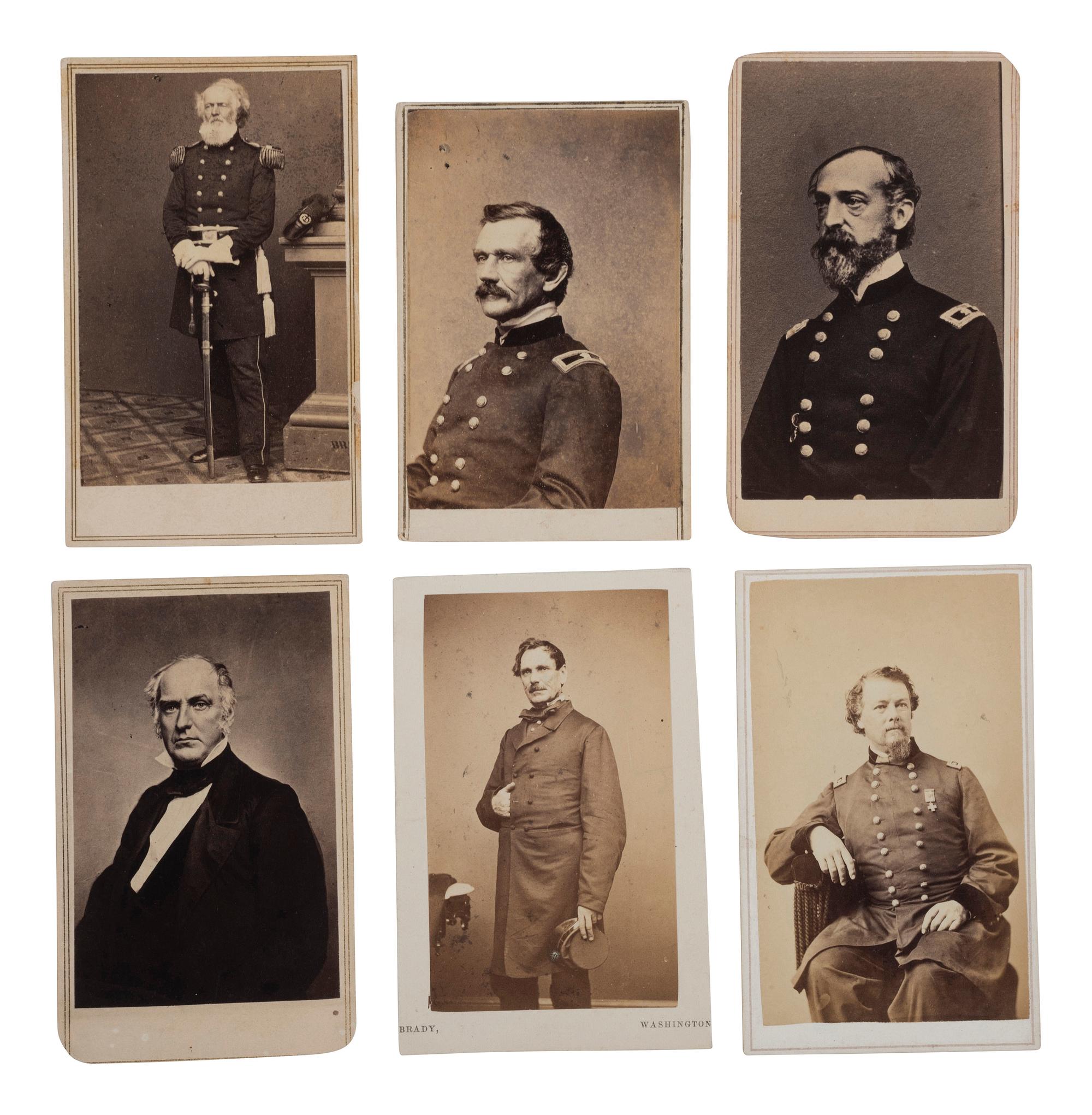 [CIVIL WAR]. A group of 25 CDVs of Union generals, many from the Army of the Potomac, incl. SICKLES, HANCOCK, BIRNEY, FRANKLIN, and STONEMAN.