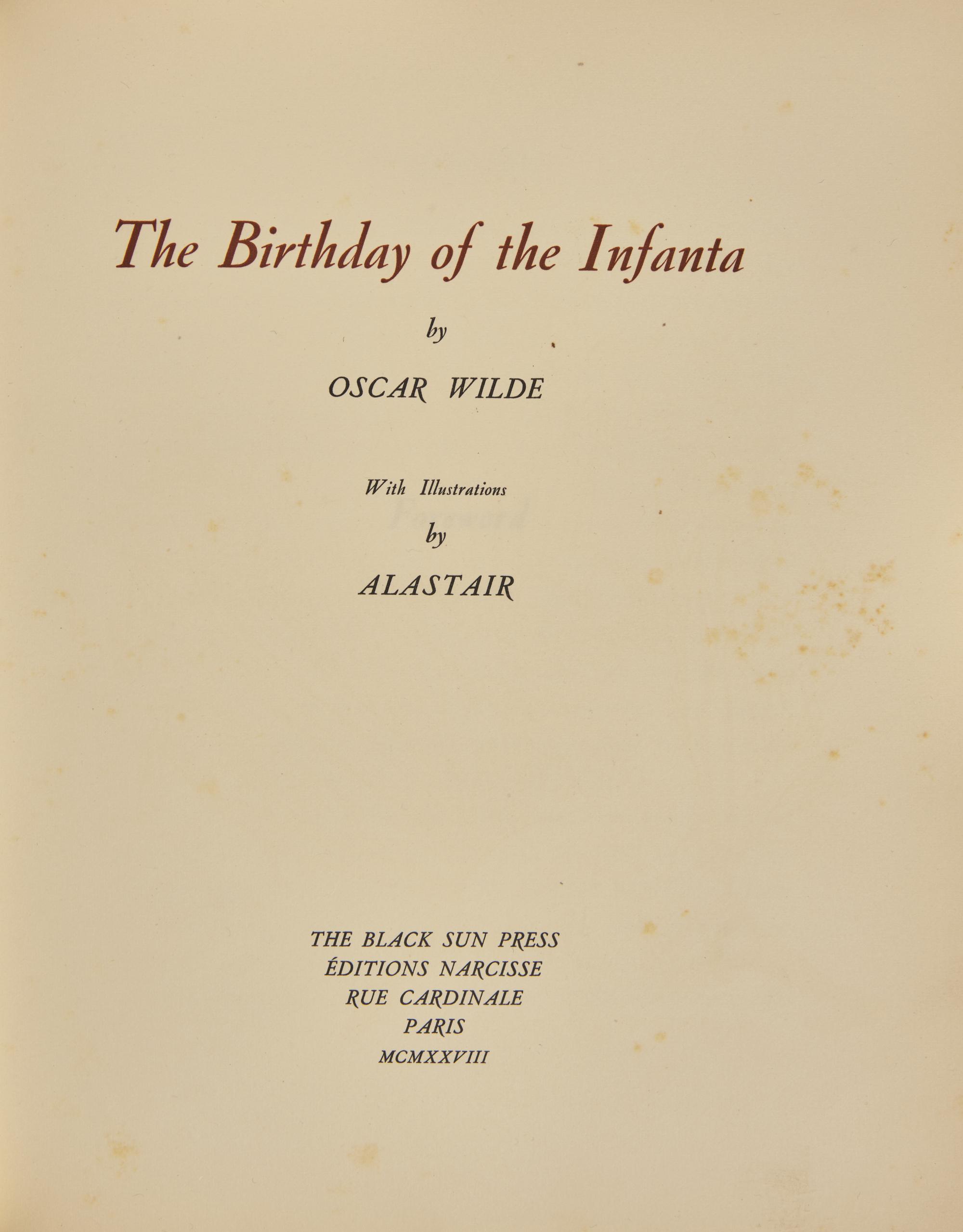 [Black Sun Press] Wilde, Oscar. The Birthday of the Infanta