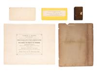 [EARLY PHOTOGRAPHY]. 6 photographs taken at Niagara Falls, incl. glass stereoview by Babbitt.
