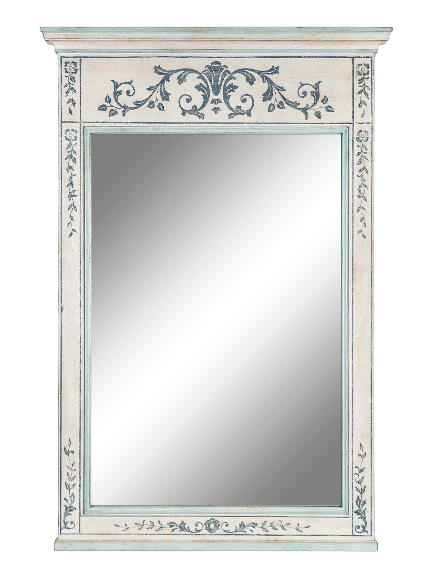 A Provincial Style Painted Pier Mirror — 20TH CENTURY