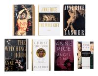 RICE, Anne (1941-2001). A group of 7 works by Rice, ALL FIRST EDITIONS, MANY SIGNED OR INSCRIBED, comprising: