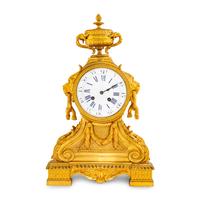 A French Neoclassical Gilt Bronze Mantel Clock