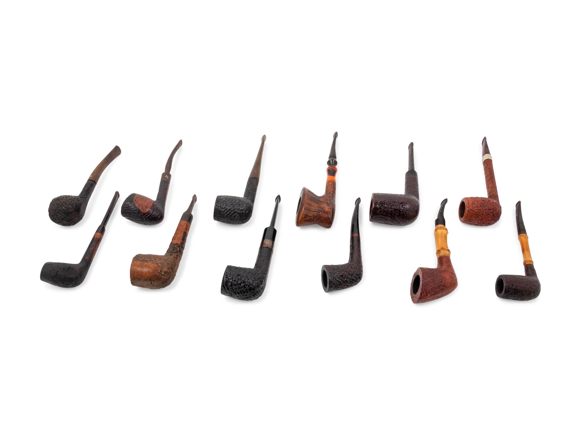 A Group of Twelve Root Briar Smoking Pipes
