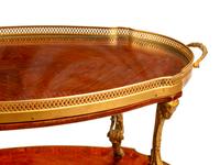 A Louis XVI Style Gilt Bronze Mounted Two-Tier Serving Table