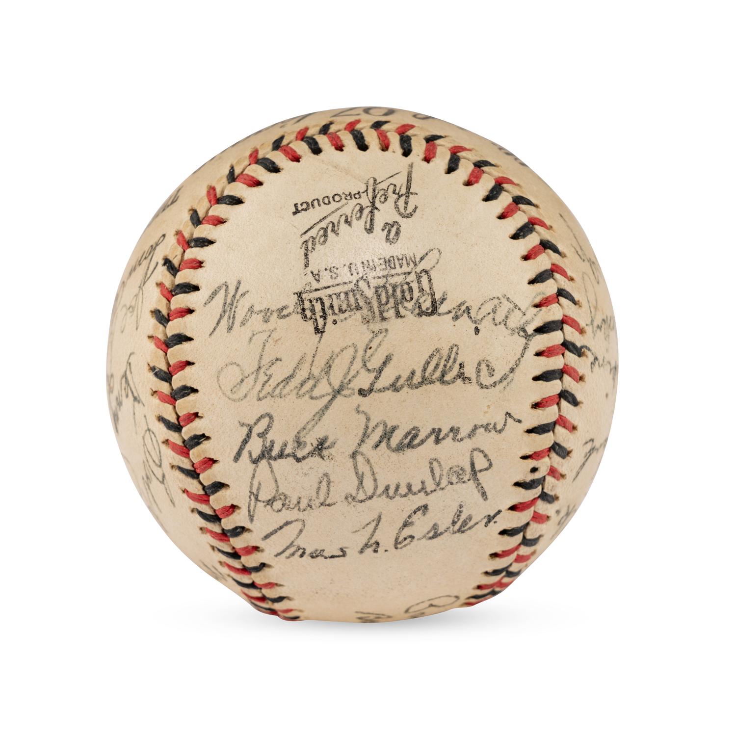 A 1940 Milwaukee Brewers Team Signed Autograph Baseball