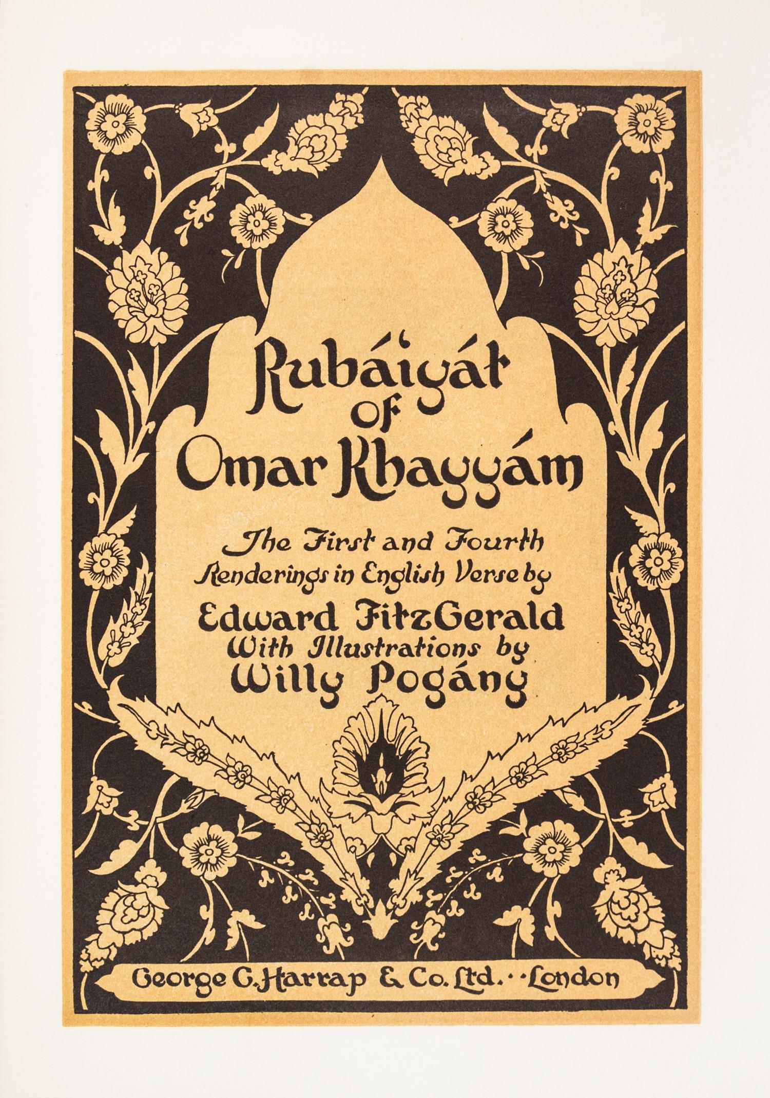 FITZGERALD, EDWARD, trans. The Rubaiyat of Omar Khayyam. London, 1930. Finely bound. Limited, signed.