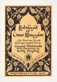 FITZGERALD, EDWARD, trans. The Rubaiyat of Omar Khayyam. London, 1930. Finely bound. Limited, signed.