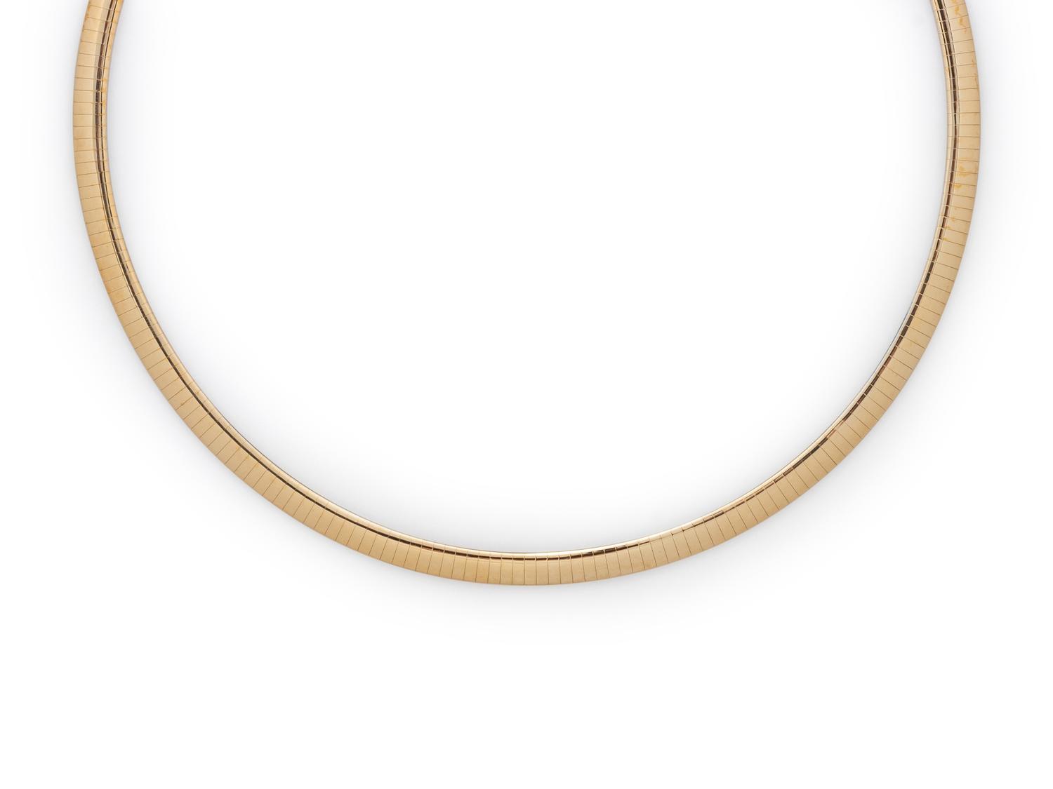 BICOLOR GOLD COLLAR NECKLACE