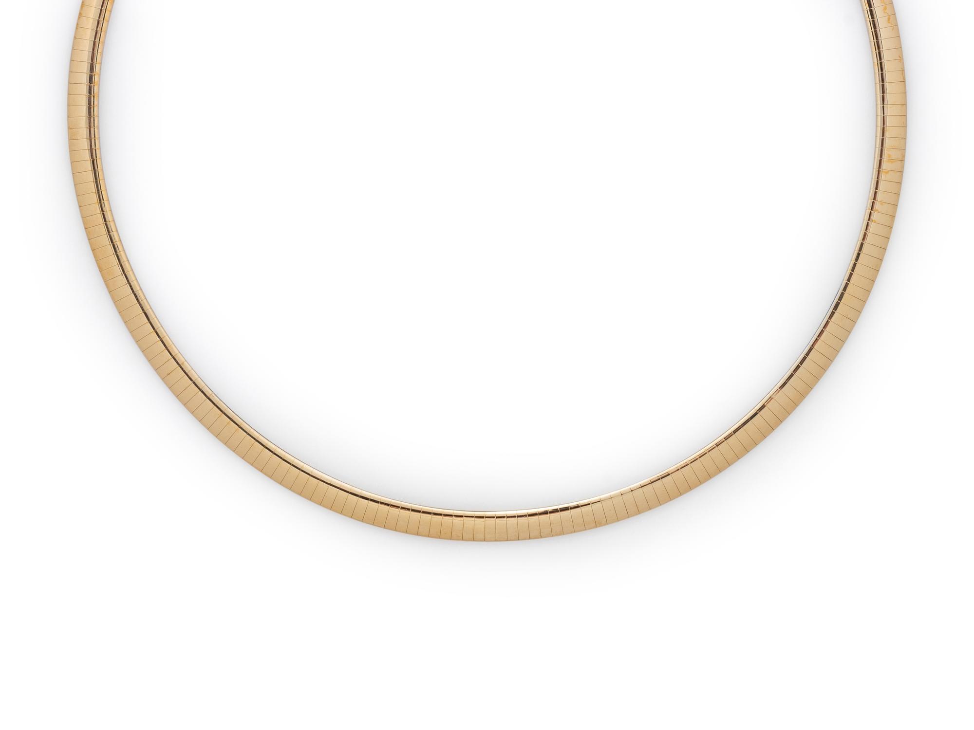 BICOLOR GOLD COLLAR NECKLACE