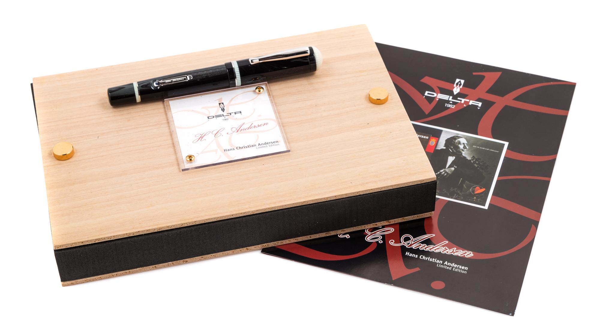 A Delta Hans Christian Andersen Limited Edition Fountain Pen and Ink Set