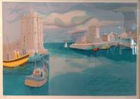 Georges Lambert, (French, 1919-1998), Pair of Harbor Views