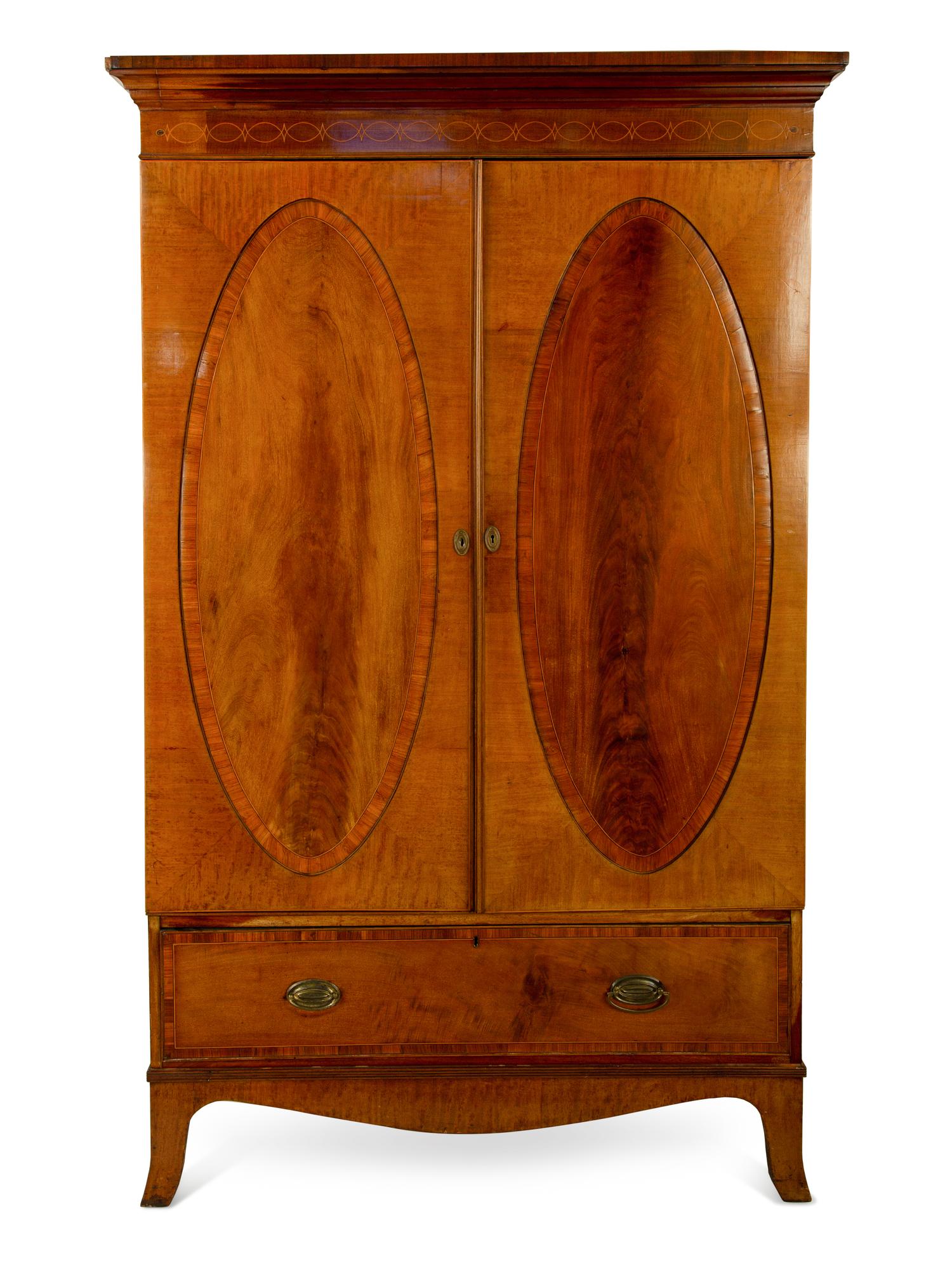 A George III Style Mahogany Linen Press