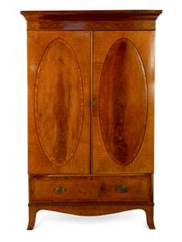 A George III Style Mahogany Linen Press