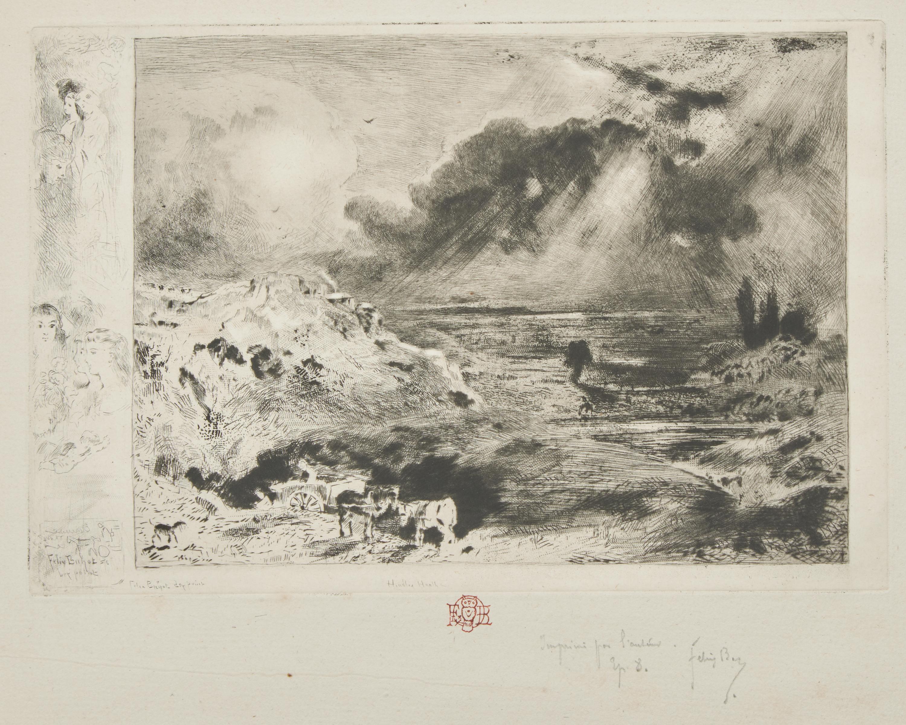 Félix Hilaire Buhot (French, 1847-1898) — L'Orage (Two Works)