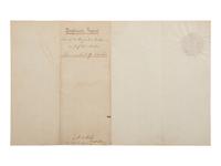 [SHIPWRECKS]. Manuscript testimony (court duplicate) of Thomas Kent, a Black man aboard the brigantine Britannia , wrecked off the coast of New Brunswick, British North America. 24 April 1835.