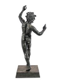 An Italian Bronze Figure of the Dancing Faun of Pompeii After the Antique