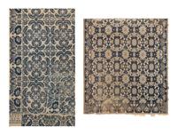 Two Cotton and Wool Jacquard Coverlets