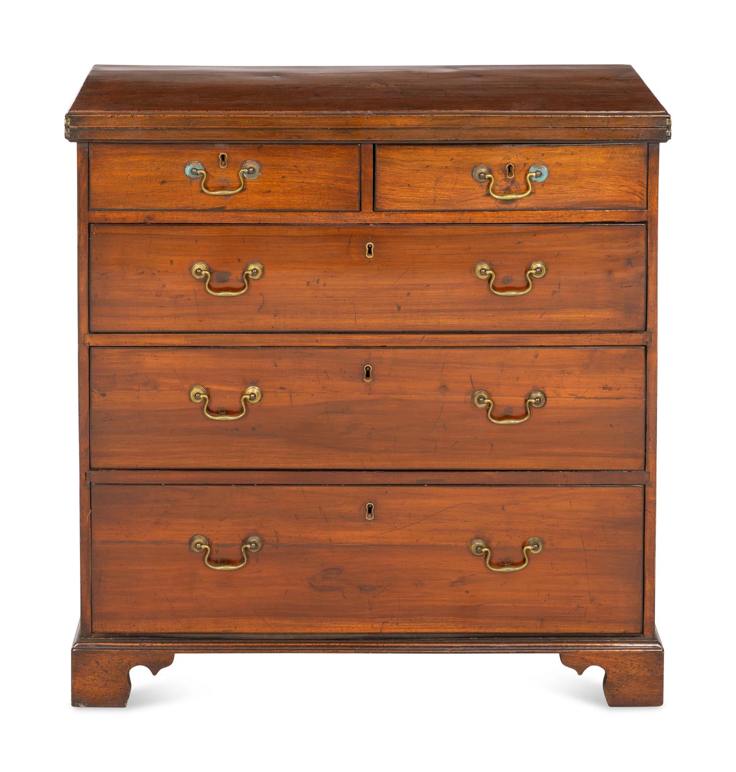 A George III Mahogany Flip-Top Bachelor's Chest