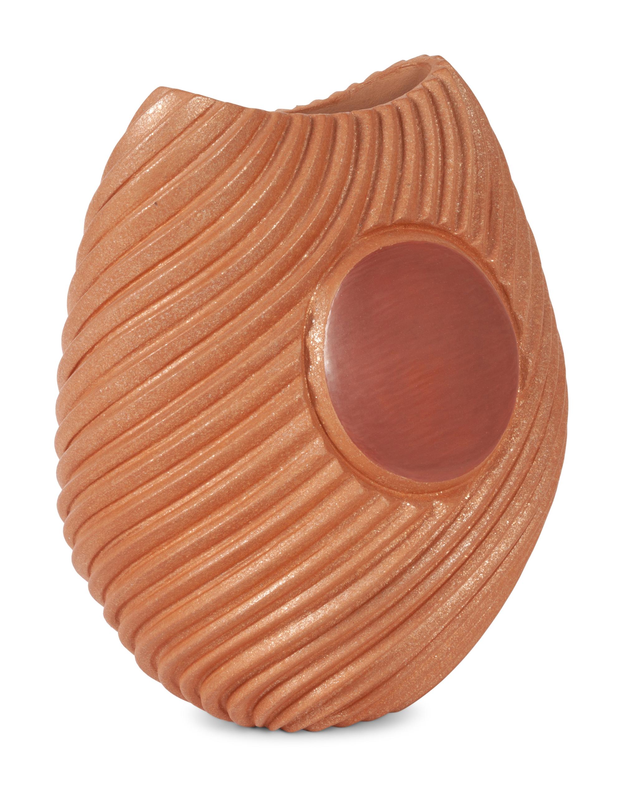 Swirl Oval Sun Pottery Vase