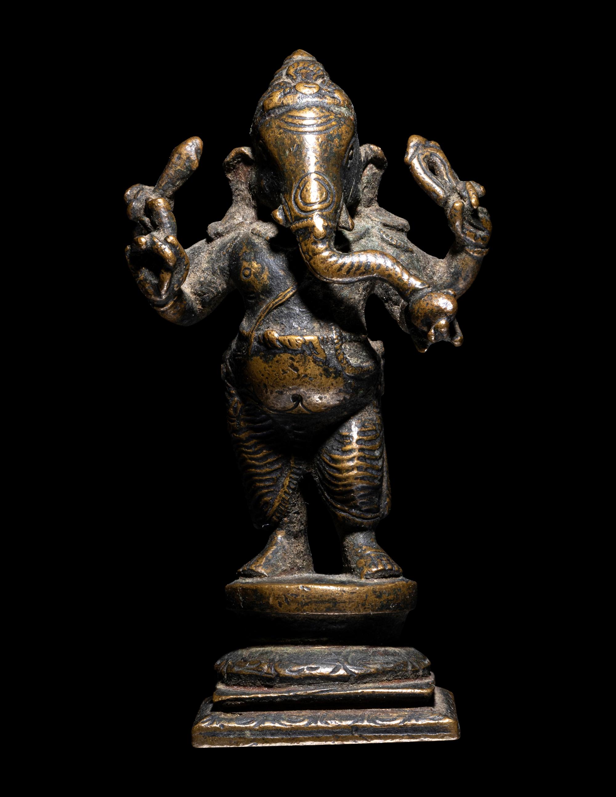 An Indian Bronze Figure of Standing Ganesha