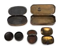 Five Brass Trinket Boxes