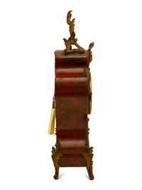 A Louis XV Style Faux Tortoiseshell Shelf Clock