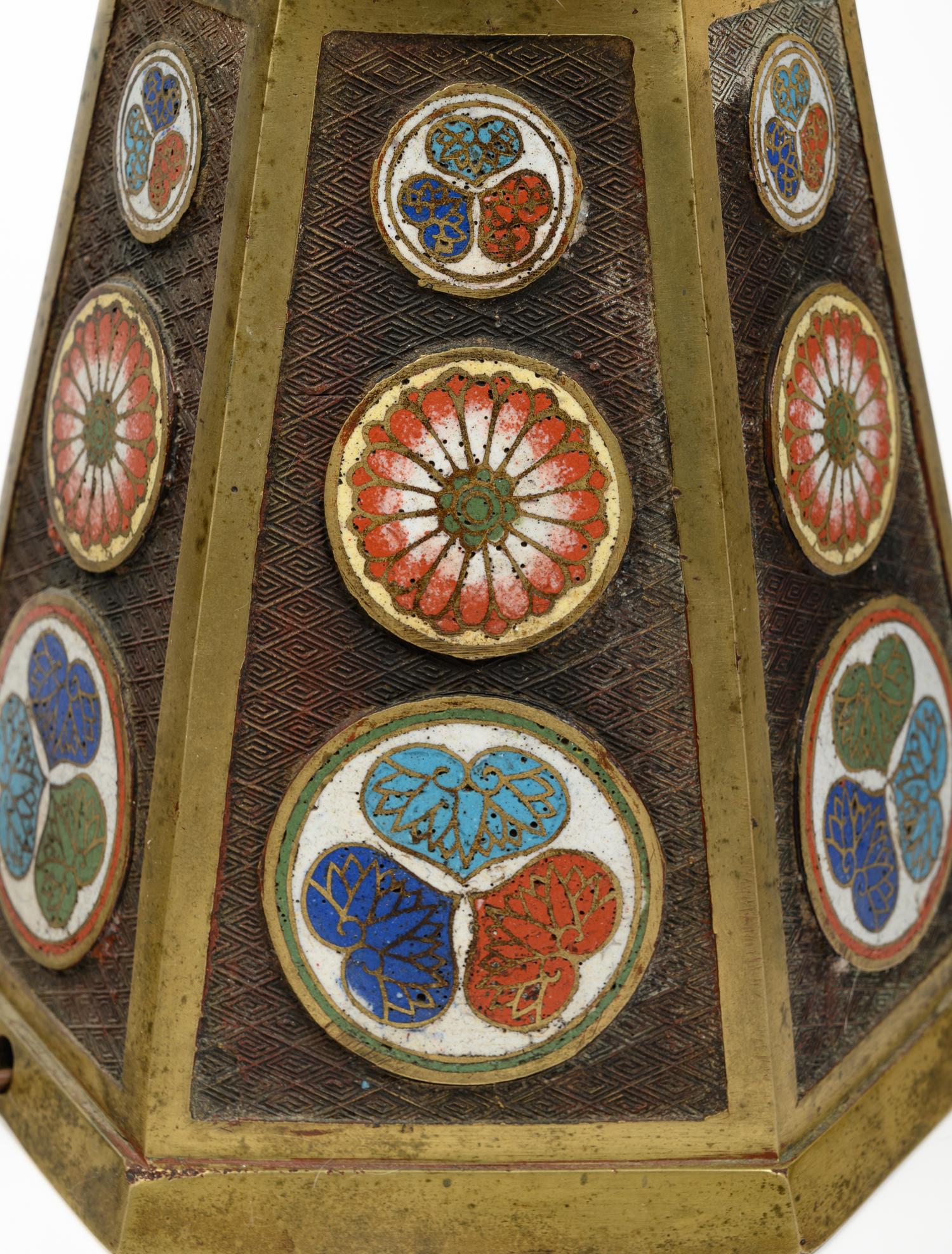 Six Japanese Cloisonné Enameled Vases